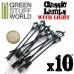 CLASSIC STREET LAMPS WITH LED LIGHTS (10 PCS ) - GREEN STUFF 9269